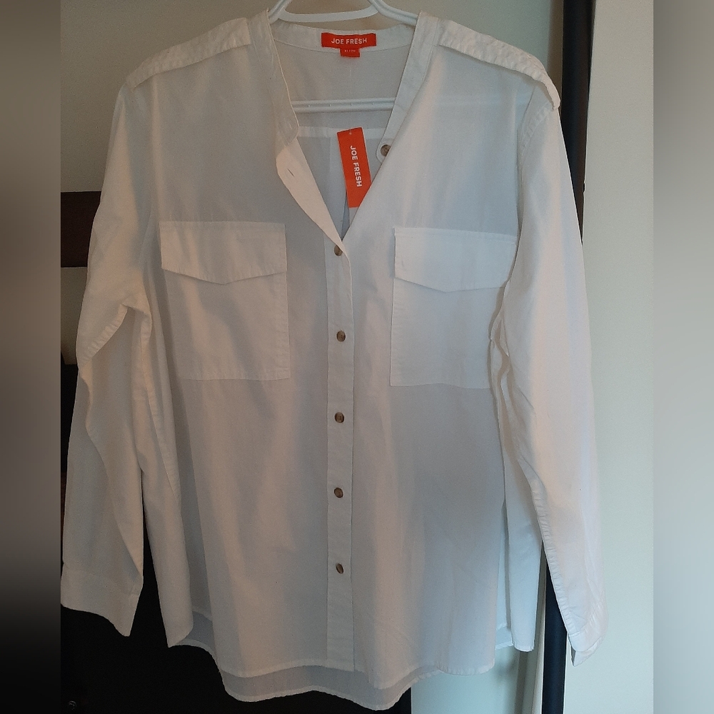 Joe Fresh White Casual Button Down Shirt